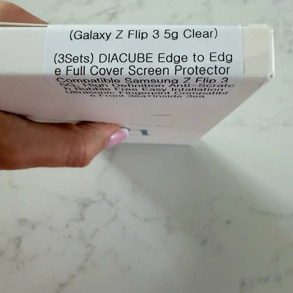3 pack of DIACUBE Edge to Edge Screen Protector for Galaxy Z Flip 3